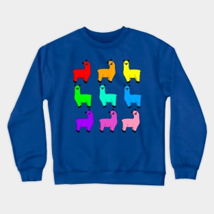 Rainbow Llamas Crewneck Sweatshirt